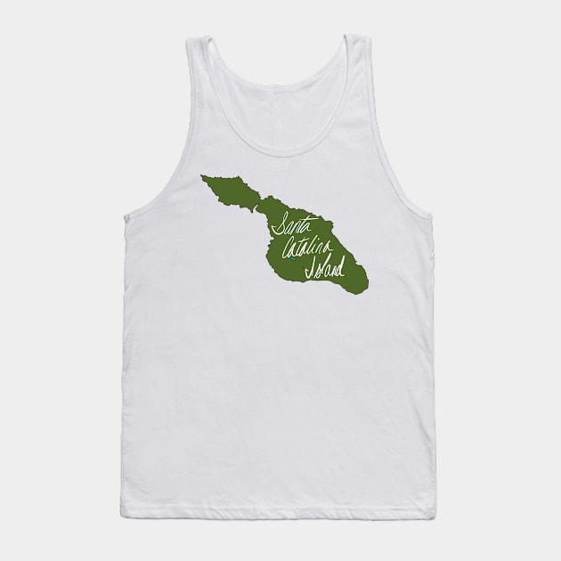 Santa Catalina Island Map Named Tank Top by CorrieMick